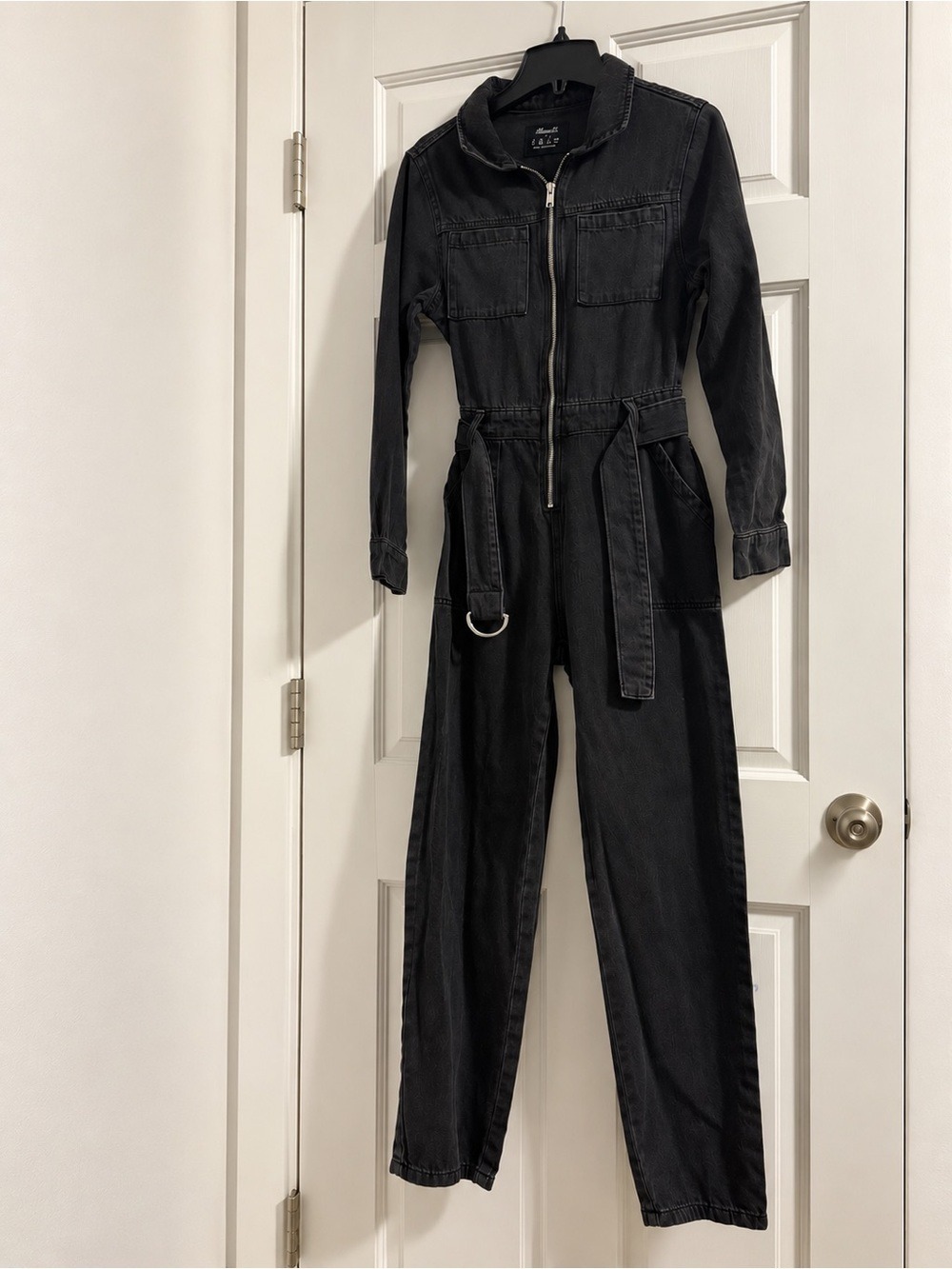 Denim&Co Black Wide-Leg Denim Jumpsuit - Picture 2 of 7